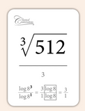 Math Flashcards Roots & Logarithms: Bases and Indices