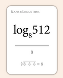 Math Flashcards Roots & Logarithms: Bases and Indices