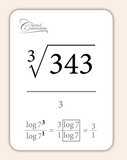 Math Flashcards Roots & Logarithms: Bases and Indices