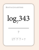 Math Flashcards Roots & Logarithms: Bases and Indices