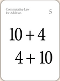 MATH FLASHCARDS, Addition:The Commutative Law