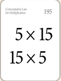 MATH FLASHCARDS, Multiplication: The Commutative Law