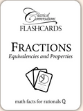 Math Flashcards- Fractions: Equivalencies and Properties