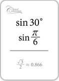 Math Flashcards- Trigonometry: In Degrees and Radians