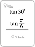 Math Flashcards- Trigonometry: In Degrees and Radians
