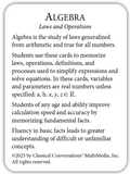 Math Flashcards- Algebra: Laws and Limits