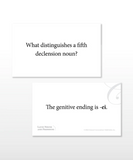 Latin Flashcards - Nouns and Pronouns